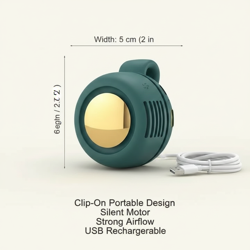 Clip-On Mini Fan – Cooling That Travels With You