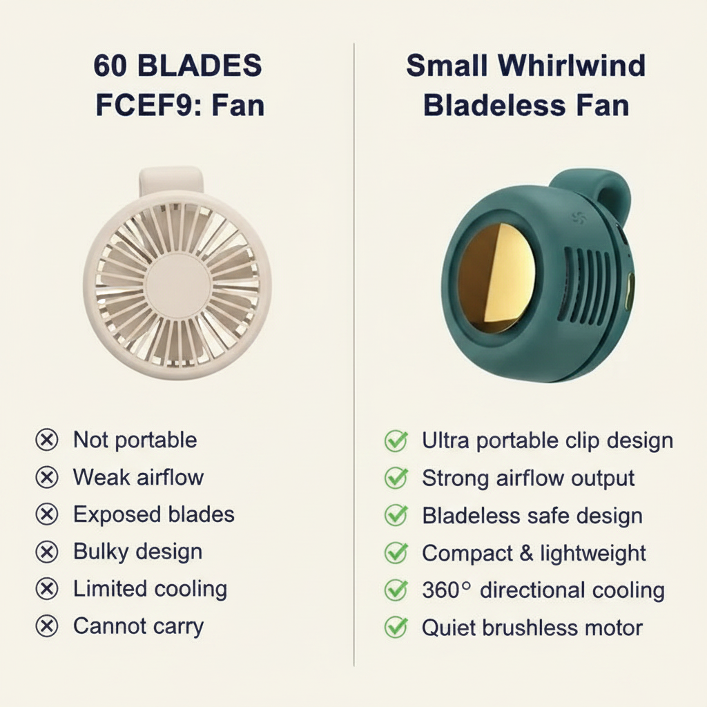 Clip-On Mini Fan – Cooling That Travels With You