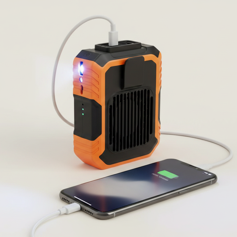 Wearable Waist Fan – Hands-Free Cooling Anywhere