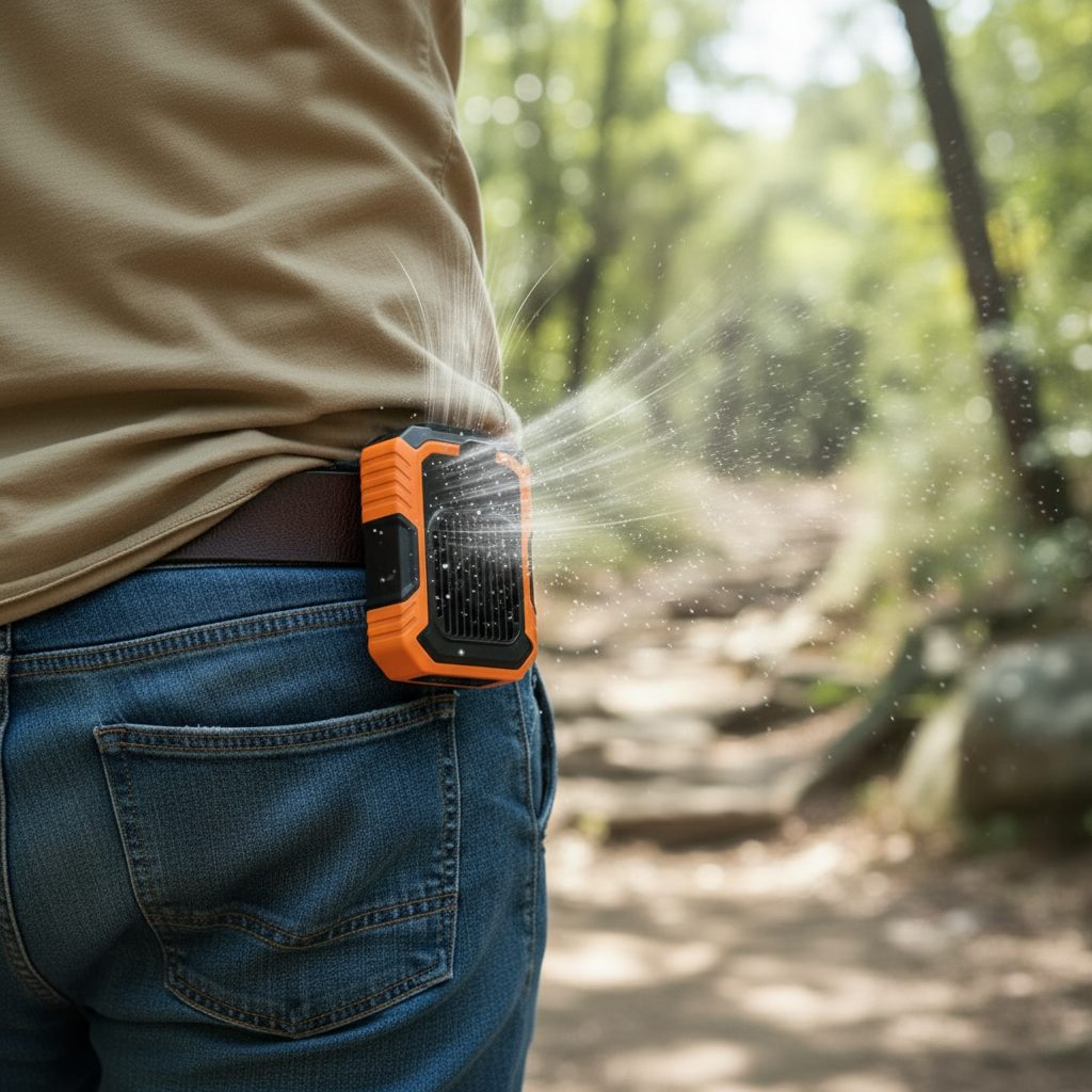 Wearable Waist Fan – Hands-Free Cooling Anywhere