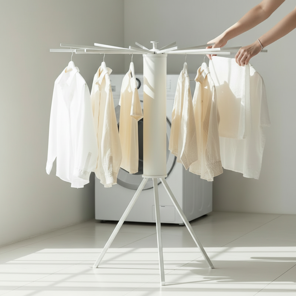 Multifunctional Foldable Outdoor Clothes Drying Stand