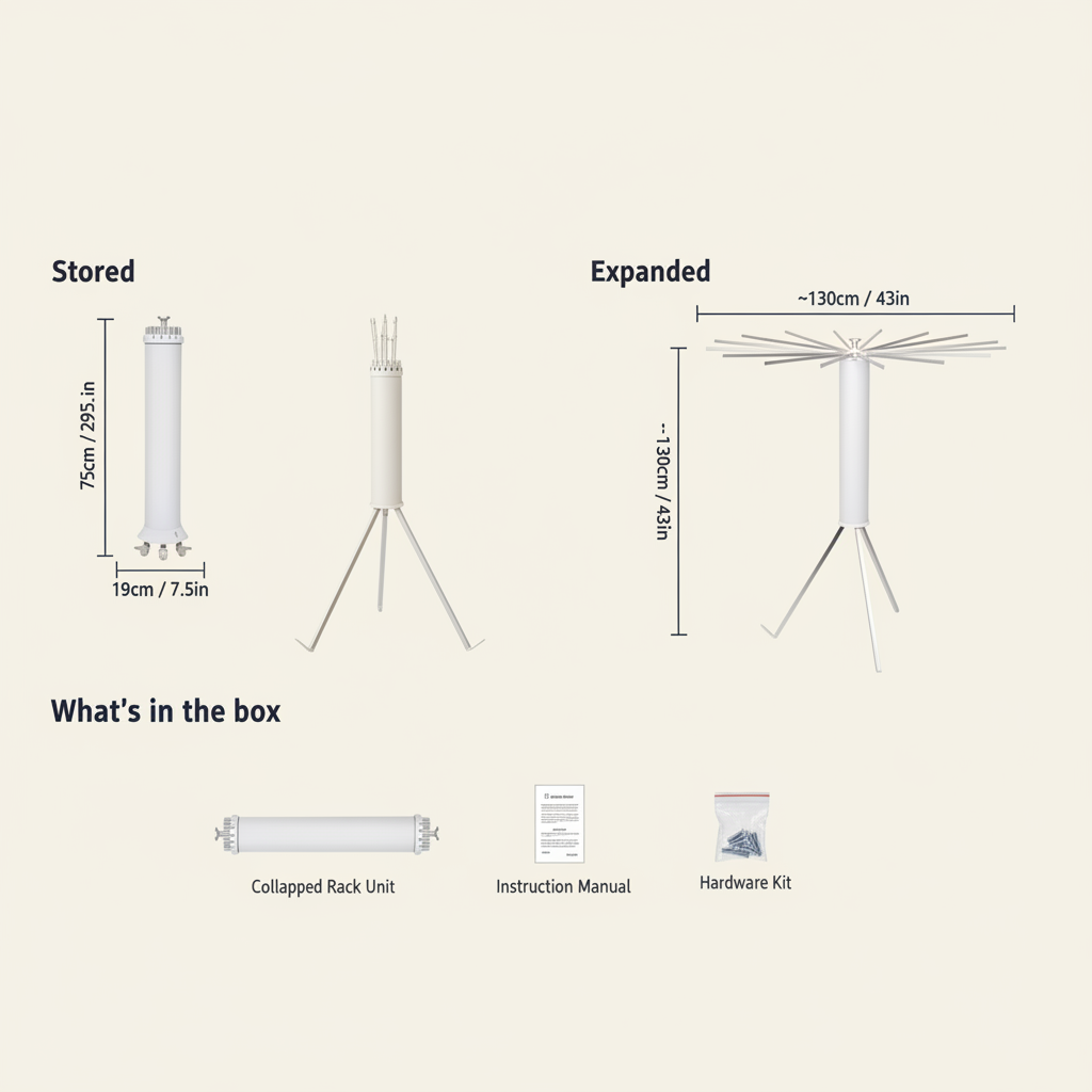 Multifunctional Foldable Outdoor Clothes Drying Stand