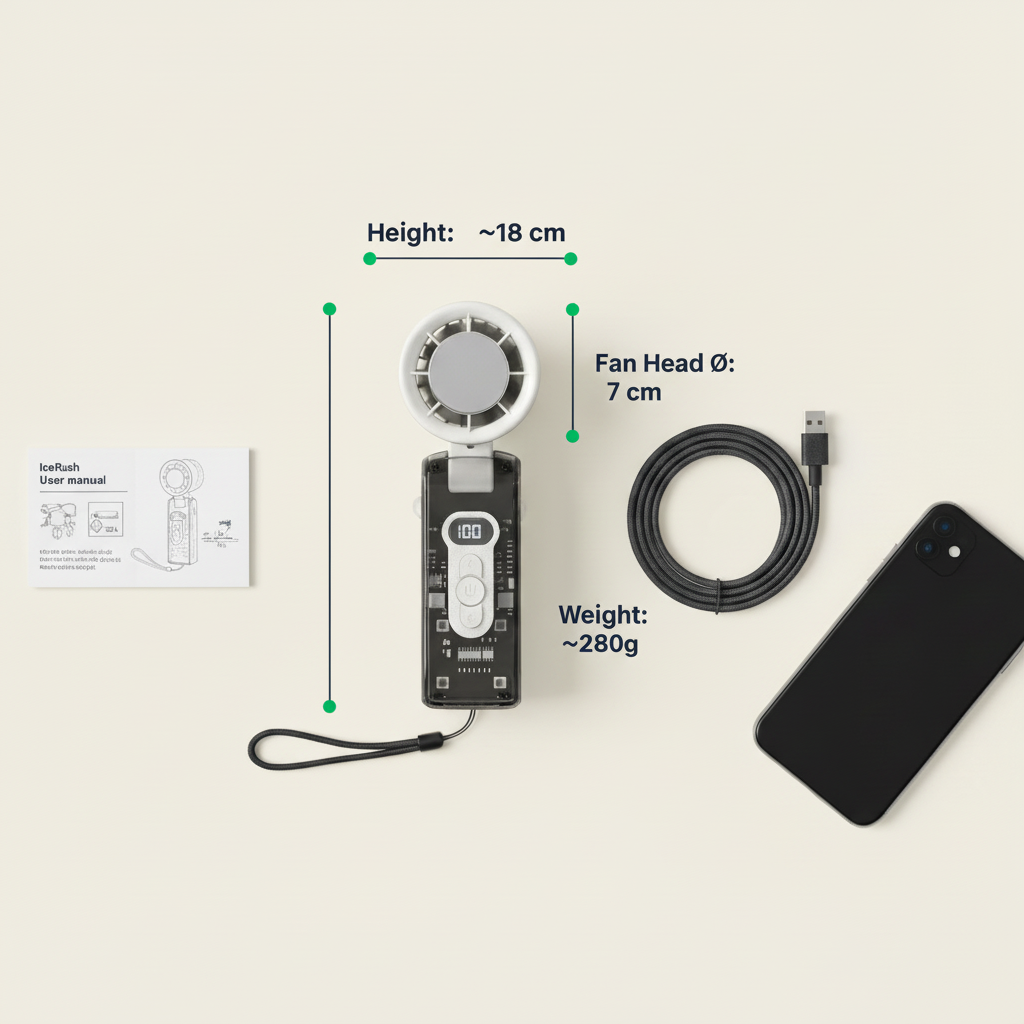 IceRush Turbo Handheld Fan – Chill, Wherever You Go!