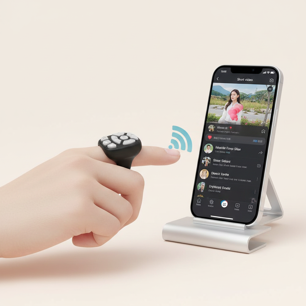 Wireless Bluetooth Camera Shutter Remote – Reels & Selfie Control Ring